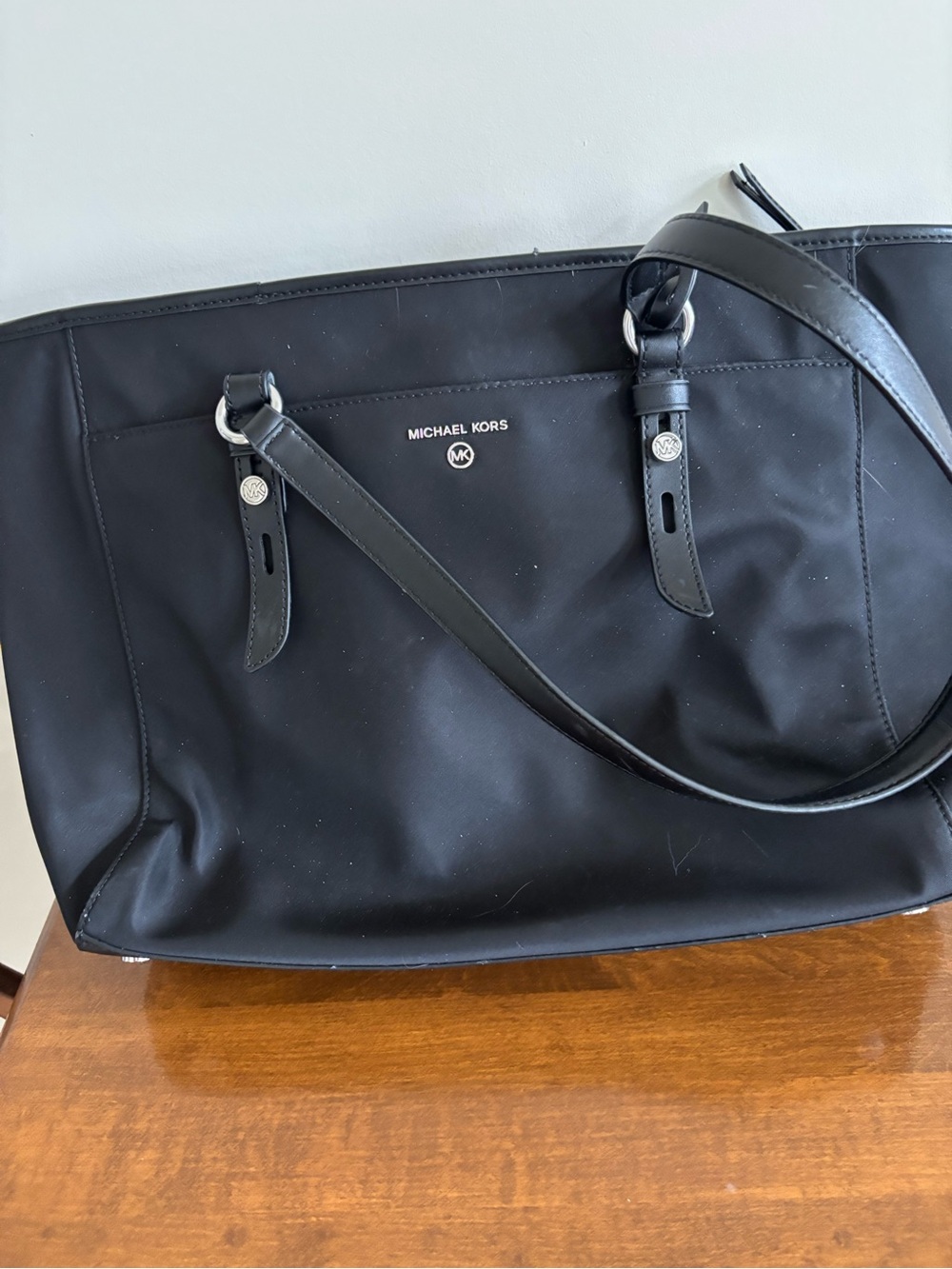 Michael Kors Black Nylon Tote with Adjustable Straps